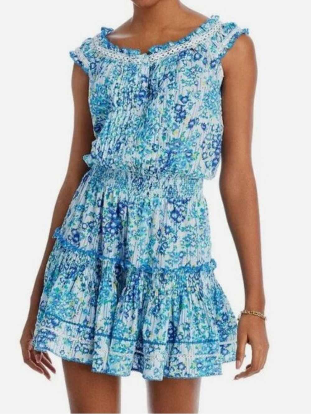 POUPETTE ST BARTH mini dress alba aquarelle blue Resort, where vacation coastal